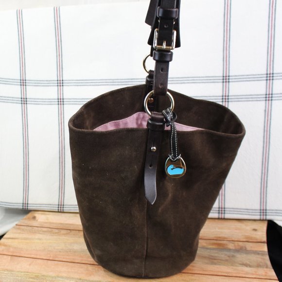 Dooney & Bourke Brown Nubuck Bucket Bag - Picture 7 of 7